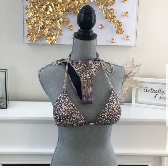 Bysfetkou Competition Suits Other - Gorgeous purple rhinestone NPC bikini Bysfetkou Competition Suits Other - Gorgeous purple rhinestone NPC bikini